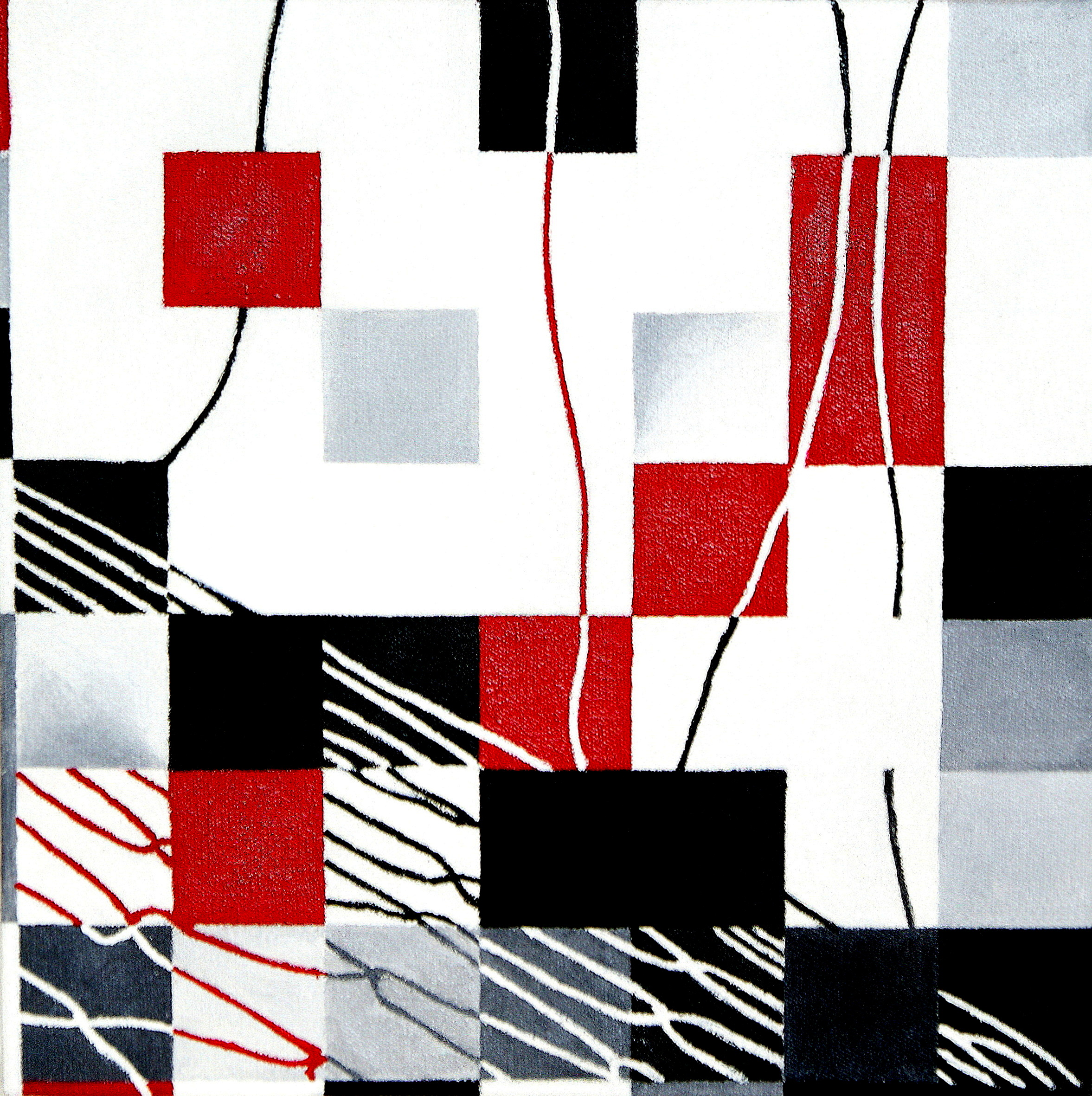 Net Descending (Oil on canvas, 30cm x 30cm)
